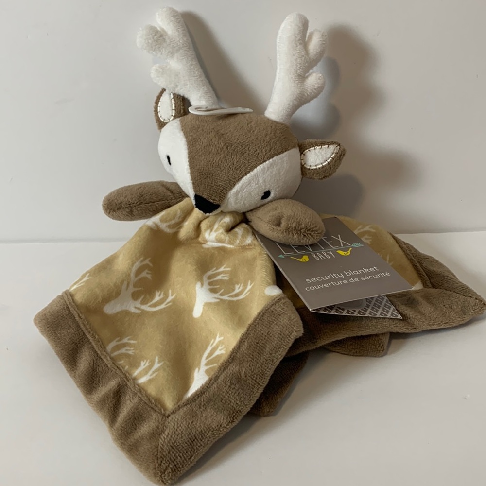 Levtex Baby Deer Buck Reindeer Security Blanket Plush